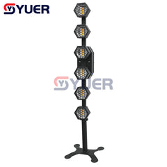 YUER™️ Nuevo LED 6x50w Ámbar de alto brillo + 72PCS RGB LED DMX Iluminación de escenario retro Luz de fondo de fiesta para conciertos, bodas, eventos y espectáculos 
