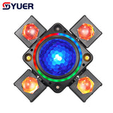 YUER™ Stage Effect Lighting 5x10W RGBW LED RG Laser 2x10W White Strobe RGB Ring Moving Head Party Dj Disco Club Stage Lighting