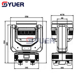 YUER™️ New LED 7x40W RGBW Beam Wash Zoom Moving Head Light DMX 17 CH DJ Disco Party Church TV Studio Stage Effect Equipment