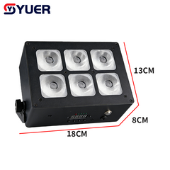 YUER™ 6x18W RGBWAUV 6in1 Battery Par Light Wash Effect DMX512 Sound Remote Control For DJ Disco Party Bar Club Wedding Stage Effect Lighting