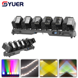 YUER™️ NEW LED 12X60W RGBW 4in1+432 Golden +432 Cold White Moving Head Beam Light DMX512 For DJ Disco Party Stage Effect Lighting Night Club Bar Light