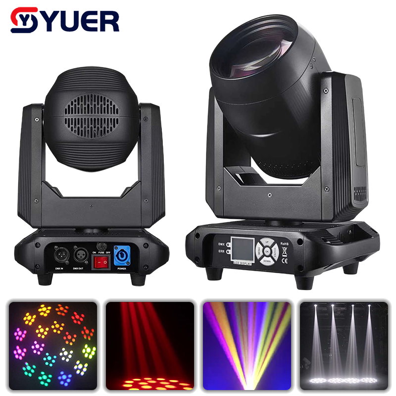 YUER™️ NEW Mini 200W LED Moving Head Light Beam Spot 18 Rotating