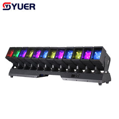 YUER™️ 12X60W RGBW 4 EN 1 Luz de cabeza móvil con haz oscilante, zoom y efecto de lavado DMX512 para DJ, discotecas, fiestas, escenarios, iluminación de bares y clubes nocturnos