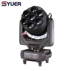 YUER™️ Nouveau faisceau Zoom Wash Stage Moving Head LED RGBW 7x60w Lumière avec 70x0.5w Éclairage auxiliaire Dj Disco Party Concert Événement Mariage 