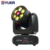 YUER™️ 60W Pattern Bee Eye Beam Dyeing Moving Head Light DMX512 16/18CH Voice Control DJ Disco Stage Wedding Party Bar Club