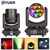 YUER™ Mini 7X60W RGBW 4IN1 LED Bee Eye Moving Head Light Beam Wash Zoom Circle Control Effect RDM DMX512 For DJ Disco Stage Wedding Party Bar