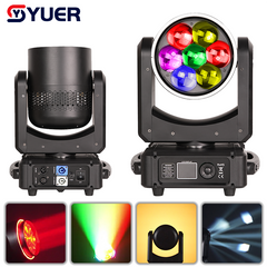 YUER™ Mini 7X60W RGBW 4IN1 LED Bee Eye Moving Head Light With Ring Beam Wash Zoom RDM DMX512 For DJ Disco Stage Wedding Party Bar
