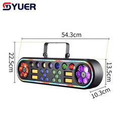 YUER™ 12x10W RGBW 4in1 Bee Eye +10x4W Wash +7x3W Beam +4x10W Gold Strobe Rack Light DMX512 Sound Control For DJ Disco Party Bar Club Wedding Stage Lighting