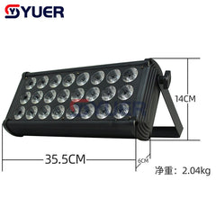 YUER™️Luz LED PAR 24X4W/ luz de discoteca PAR RGBW dmx512 Luz estroboscópica LED para escenario equipo DJ Luz de efecto de teñido para fiestas