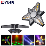 YUER™ 3X80W Golden Retro Light + 36X1W RGB 3in1 Strobe Effect + 3X25W RGBW 4in1 Beam Effect Stage Light DMX512 For DJ Party Flashing Lights Dance Club Disco Stage Effect Light