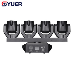 YUER™️ NUEVO Cabezal Móvil de Haz de 4 Cabezas de 12x10W con Anillo LED 2 Láseres Rojos de 100mw + 2 Láseres Verdes de 50mw Efecto DMX512 para DJ Disco Fiesta Iluminación de Efecto Escénico Club Nocturno Bar