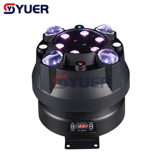 YUER™️ RGBW LED Efecto 4 en 1 Haz de lavado Láser estroboscópico Control remoto DMX Sonido Música Rotación infinita Fiesta Boda Iluminación de escenario en movimiento 