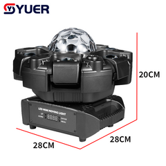 YUER™ 6x10W RGBW Beam Battle Shadow Six Arm Magic Ball Moving Head Effect Light With White/Gold Strobe RG Laser Kaleidoscope Effect DMX512 Sound Control For DJ Disco Bar KTV Club