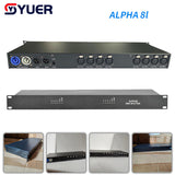 YUER™️ ALPHA 8l Stage Light Controller DMX512 Splitter Light Signal Amplifier Splitter Splitter 8I DMX Distributor Disco DJ Equipment