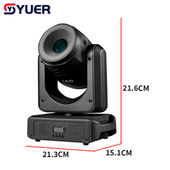 YUER™ 150W LED White Spot Moving Head Light With Ring Focus 3 Prisms Effect DMX512 Sound Control For DJ Disco Party Bar Club Wedding Stage Lighting