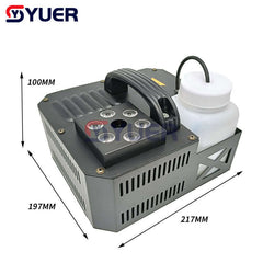 YUER™️ Máquina de humo LED de 600W Máquina de humo vertical Pyro con control remoto / Fogger profesional 6x3W RGB 3IN1 Color 