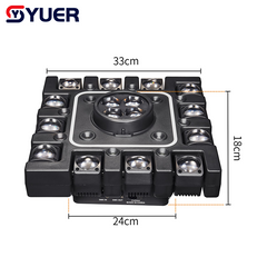 YUER™ 12x10W RGBW 4in1 Beam + 4x10W RGBW Bee Eye + Red Green Laser Moving Head Light Beam Strobe Effect DMX512 For DJ Disco Party Bar Club Wedding Stage Lighting