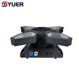 YUER 300W LED Retro Bee Eye Moving Head Light 4 in 1 Background Mixed Colourful Effect DMX Sound Control for DJ Party Disco Show