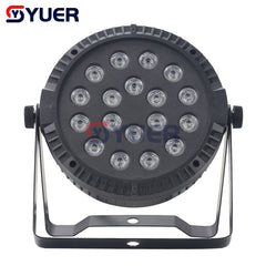YUER™️ Luces de escenario profesionales 18LED RGB 3 en 1 Par Light Mezcla de colores DMX para fiestas DJ Discoteca Espectáculo de música con control de aplicación Luz nocturna 