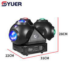 YUER™ 10x40W RGBW 4in1 +240x0.5w White +240x0.5w Gold Swing Moving Head Light Beam Effect DMX512 Sound Control For DJ Disco Party Bar Club Wedding Stage Lighting