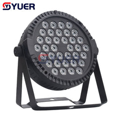 YUER™️ Nuevo foco Par plano 36LED RGB 3 en 1 iluminación de escenario DMX512 mezcla de colores para fiesta DJ KTV discoteca Show con Control por aplicación 