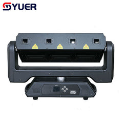 YUER™️ Nuevo proyector de haz de escáner láser de doble cara 4x2w RGB 20Kpps con cabezal móvil estroboscópico DMX, lámpara de barra de iluminación de escenario para fiesta de boda 