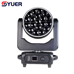 YUER™️LED 19X40W RGBW 4IN1 Zoom Bee Eye Moving Head Light With Ring Linear Dimming LCD DMX512 For Party Wedding DJ Disco