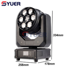 YUER™️ Nouveau 6x40W Pixels contrôle RGBW 4in1 LED abeille tête mobile lavage lumière Zoom Dmx Dj Disco théâtre scène fête effet lumières 