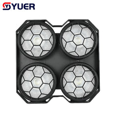 YUER™️ NOUVEAU Projecteur stroboscopique 4 yeux 4X50W blanc froid/chaud COB + RVB pour éclairage de scène DJ, d'audience, effet disco, bar, mariage, soirée
