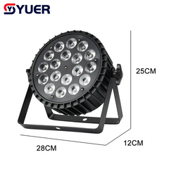 YUER™ Aluminum Alloy 18X12W RGBW 4in1/18x18W RGBWA+UV 6in1 LED Par Lighting DMX512 For Disco Dj Party Bar Club Stage Lighting