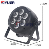 YUER™️ 7X30W RGBW Par light DJ Disco Laser Light Projector Strobe Stage Effect Wedding Xmas Holiday Party Lamp Gift Holiday Bar Club Lights