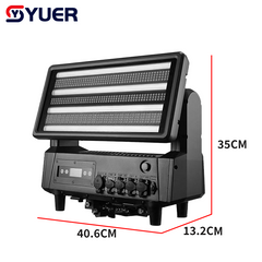 YUER™ IP65 Waterproof 48+18 Segments Moving Head Strobe Light Wash Effect Art-Net DMX512 RDM Control For DJ Disco Party Bar Club Stage Lighting