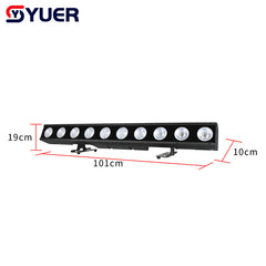 YUER™ Iron Man IP65 Impermeable 10X50W COB Empalme Barra de luz Cálido+Frío/RGBW Opcional DMX512 DJ discoteca Luz de escenario Luz de lavado de pared para club fiesta espectáculo