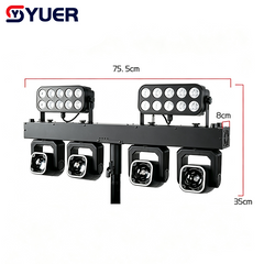 YUER™ 4x40W RGBW 4in1 +20x6W RGB Bar Bracket Light Beam Wash Effect DMX512 Sound Control For DJ Disco Party Bar Club Wedding Stage Lighting