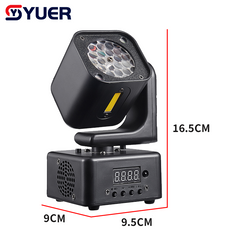 YUER™ MINI 4x10W RGBW 4in1 +5w Strobe Moving Head Light RG Laser Strobe Spot Effect DMX512 Sound Control For DJ Disco Party Bar Club Wedding Stage Lighting