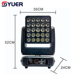 YUER™️ 25X12W RGBW LED Matrix Wall Wash Moving Head light DMX512 DJ Disco Party Club Show Professional Stage Effect Lights