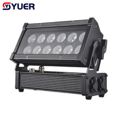 Projecteur PAR LED étanche IP65 YUER™ 12x10W RGBW 4-en-1 / 12x15W RGBWA UV 6-en-1 contrôle DMX512 pour fêtes, mariages, DJ, discothèques