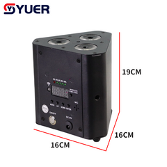 YUER™ 3x8W RGBWAUV 6in1 Battery Par Light Wash Effect DMX512 Remote Control For DJ Disco Party Bar Club Wedding Stage Lighting