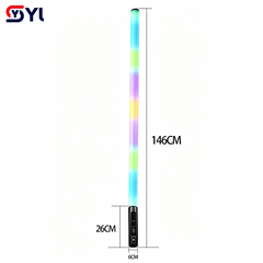 YUER™ IP65 Waterproof 28W Pixel Tube Wireless DMX512 APP Remote Control For DJ Disco Party Bar Club Wedding Stage Lighting