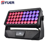 YUER™ IP65 Waterproof LED 40x15w RGBW 4in1 Wash Floodlight Par Light Strobe Light DMX512 Control for Party Wedding DJ Disco