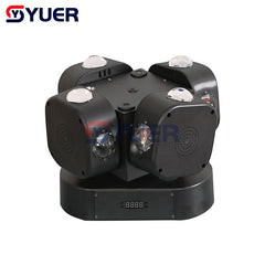 YUER™️ 4 Head 16X10W RGBW +RG Laser Strobe Beam Effect Moving Head Light For DJ Disco Stage Wedding Music Party Bar Club DMX512