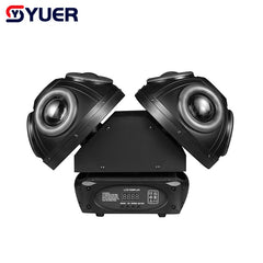 YUER™️ Nuevo Cabezal Móvil LED de Doble Cabezal 8x10w RGBW + Láser RG de 2x100MW + Anillo de Lámparas RGB de 96PCS Efecto 3 en 1 para Iluminación de Escenario en Bares de Música KTV