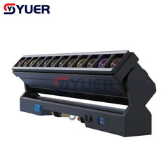 YUER™️ 12X40W RGBW 4IN1 Beam Moving Head Light DMX512 LED Wall Wash For DJ Disco Party Stage Effect Lighting Night Club Bar Light