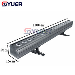 YUER™️ Lumière de lavage murale à LED 18X10W RGBW 4in1/18X15W RGBWA 5in1/18x18W RGBWA+UV 6in1 Éclairage de scène Running Horse Point Control DMX512 Bon effet Disco DJ Party Equipment 