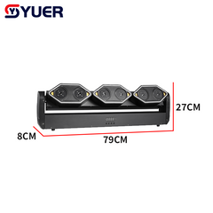 YUER™ 6x500mw RGB Swing Laser Light WIth Light Strip Wash Strobe Effect DMX512 RDM For DJ Disco Party Bar Club Wedding Stage Effect Lighting