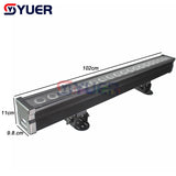 YUER™️ IP65 Water Proof Point Control 18X10W RGBW 4in1/18X15W RGBWA 5in1/18X18W RGBWAUV 6IN1 LED Wall Wash Light DMX LED Line Bar Wash Stage Light For Dj Waterproof Running Horse Point Control