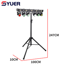 YUER™ 14x3W +12x4W RGBW +5x10W Gold Strobe Mini 6 Head Moving Head Rack Light With RG Laser Beam Bee Eye Wash 14pcs iridescent light strips Effect DMX512 For DJ Disco Party Bar Club Wedding Stage Lighting