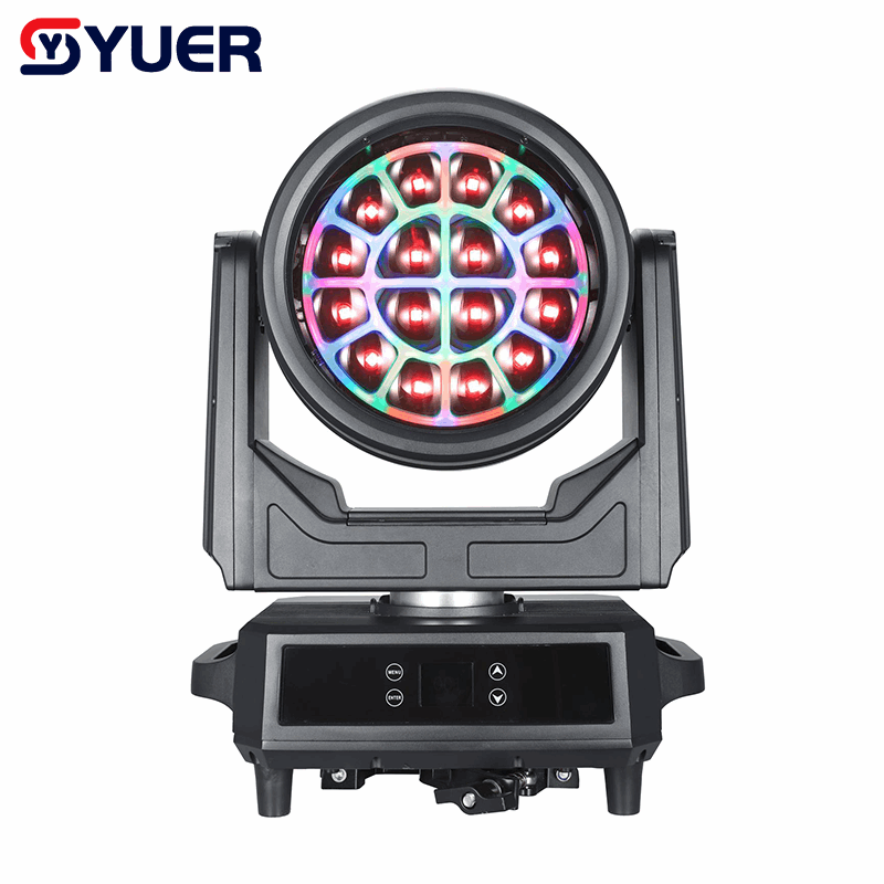 YUER™ IP65 Waterproof 16x50W LED RGBL 4in1 +204x0.3W LED RGB Moving Head Light Wash Zoom Rainbow Effect Copy AYRTON Effect DMX512 RDM Control For DJ Disco Party Bar Club Wedding Stage Lighting