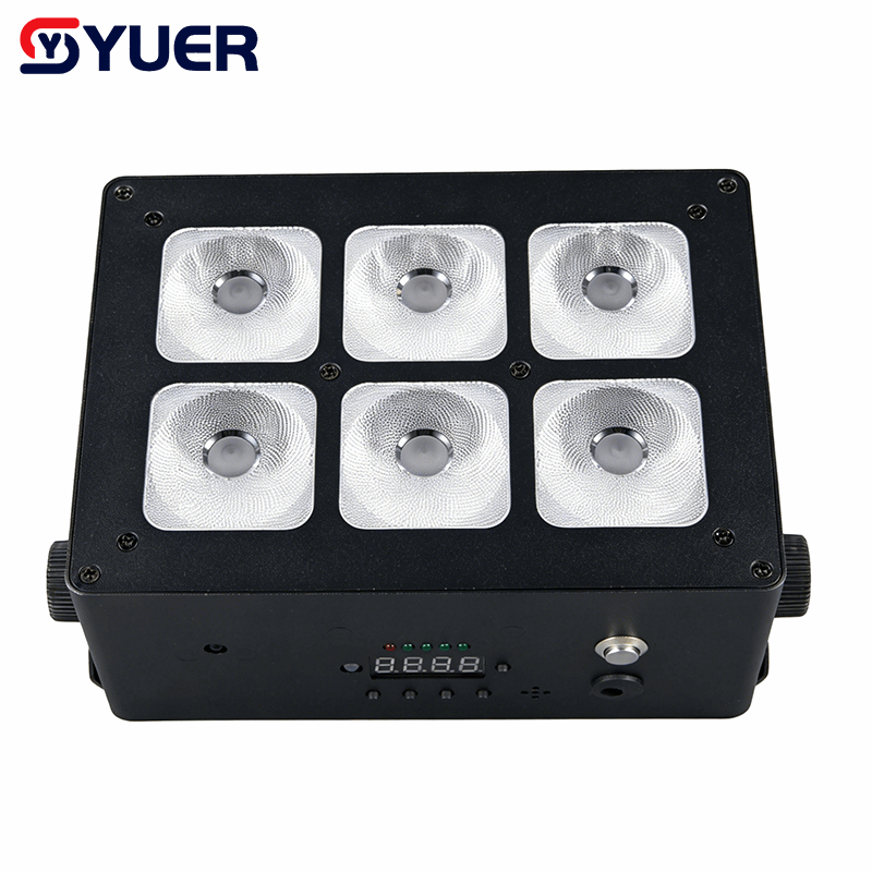 YUER™ 6x18W RGBWAUV 6in1 Battery Par Light Wash Effect DMX512 Sound Remote Control For DJ Disco Party Bar Club Wedding Stage Effect Lighting