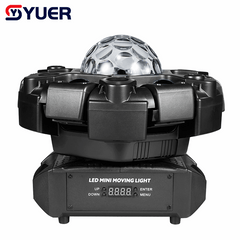 YUER™ 6x10W RGBW Beam Battle Shadow Six Arm Magic Ball Moving Head Effect Light With White/Gold Strobe RG Laser Kaleidoscope Effect DMX512 Sound Control For DJ Disco Bar KTV Club